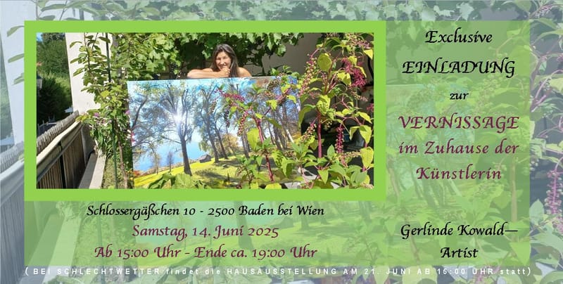 VERNISSAGE im Zuhause der Künstlerin