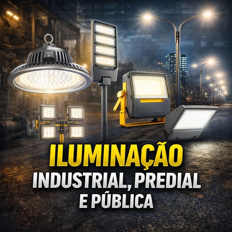 ILUMINAÇÃO, INDUSTRIAL, PREDIAL, PÚBLICA.