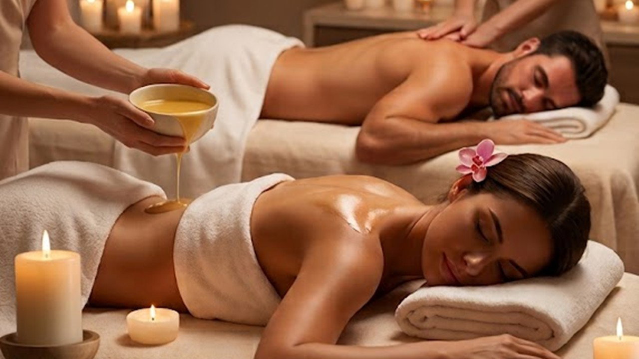 🎀 OCTOBRE ROSE - (Duo) Massage Relaxant à La Bougie 40mn & Une Bougie en Verre 150g Offerte🕯️🧖‍♂️🧖‍♀️