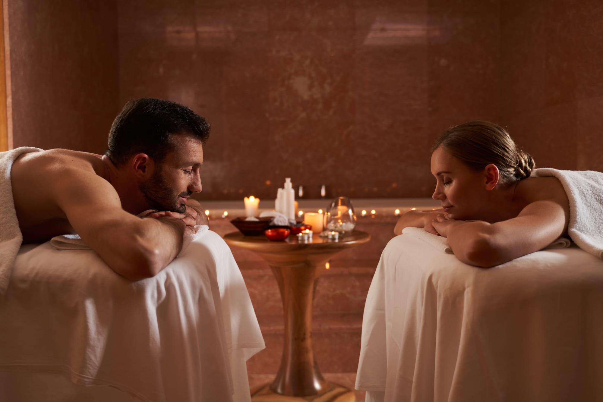 EN COUPLE - HAMMAM 20MN & MASSAGE RELAXANT EN DUO 45 MN & COUPE DE CHAMPAGNE & CABINE PRIVATISEE