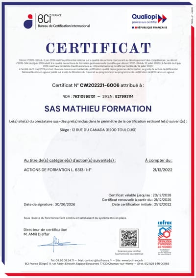 Certifié Qualiopi  image