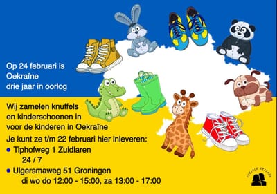 INZAMELEN KNUFFELS EN KINDERSCHOENEN VOOR DE KINDEREN IN OEKRAÏNE