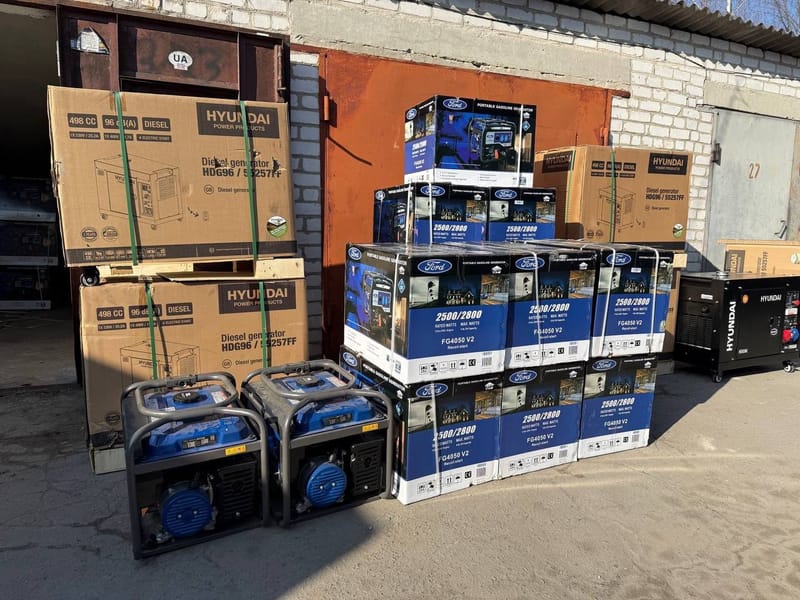 Generatoren afgeleverd in Oekraïne