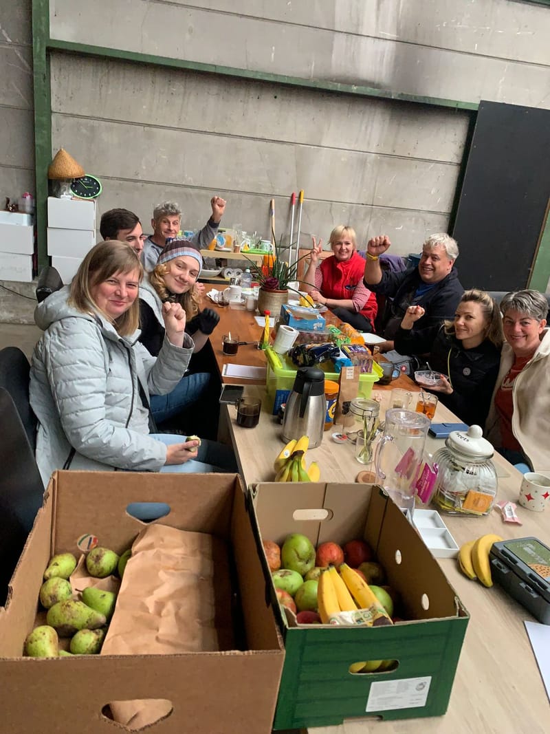 een zaterdagmiddag op de inzamellocatie