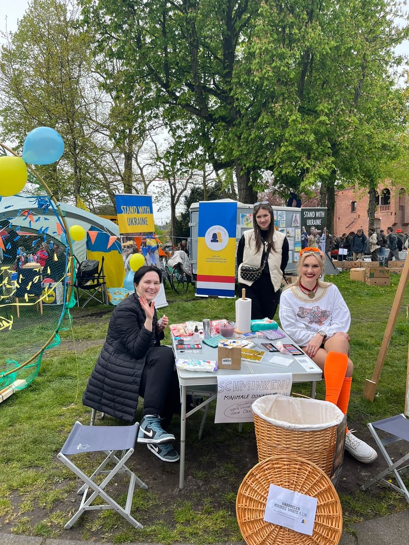Op de vrijmarkt in Groningen - op koningsdag