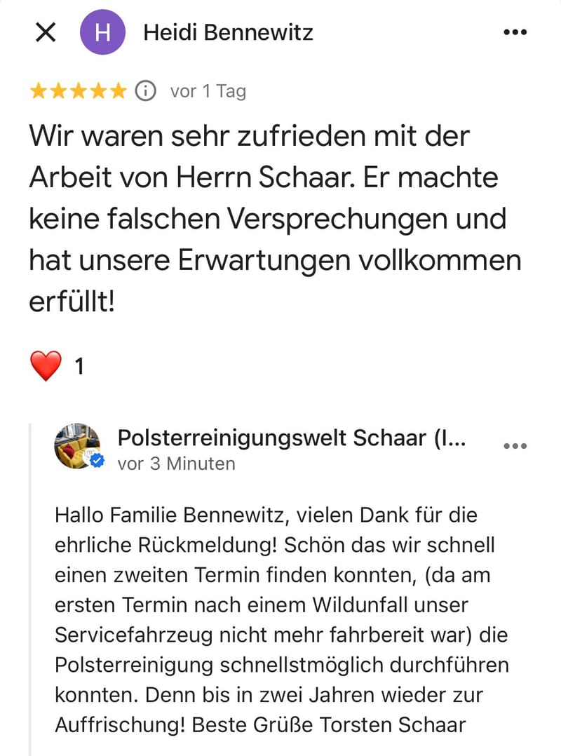 🧼 Positive Google Bewertung 😊