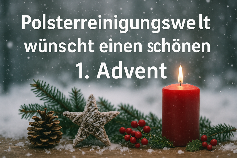 Polsterreinigungswelt wünscht allen einen schönen 1. Advent ❄️🕯️