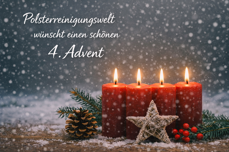 Polsterreinigung wünscht einen schönen vierten Advent 🕯️🕯️🕯️🕯️