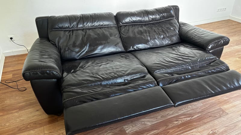 Ledercouch professionell gereinigt in Leipzig-Lößnig