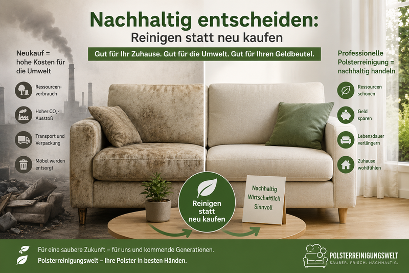Warum professionelle Polsterreinigung nachhaltiger ist als ein Neukauf ⭐⭐⭐⭐⭐