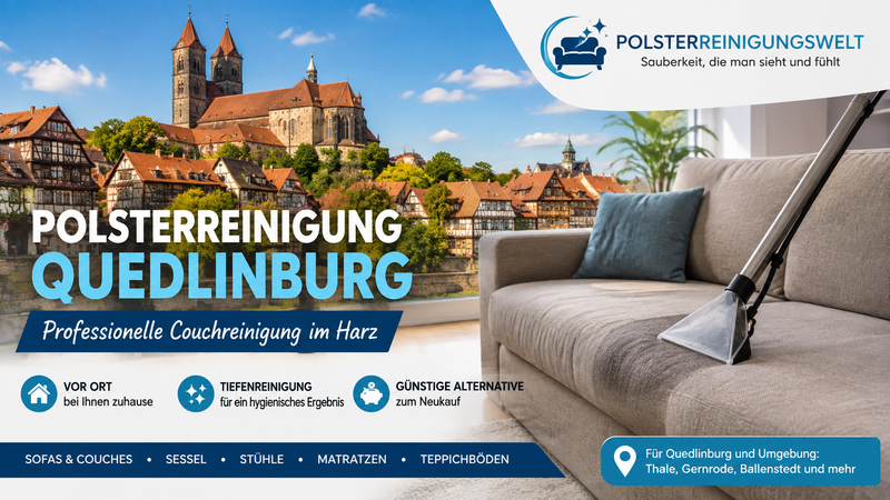 Polsterreinigung in Quedlinburg – professionelle Couchreinigung im Harz
