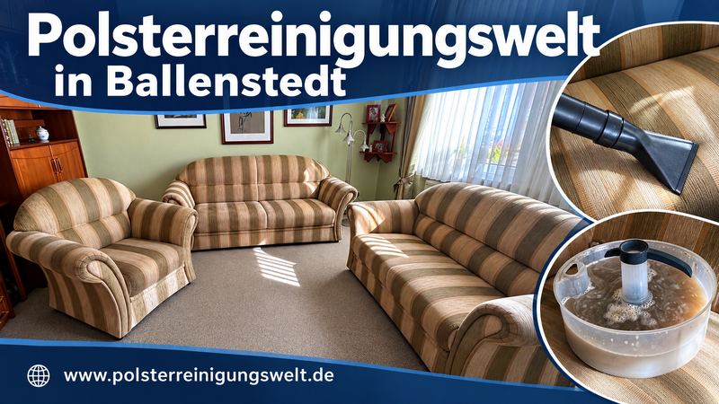 Polsterreinigung in Ballenstedt am Wall: Eine Sitzgarnitur wird gründlich gereinigt