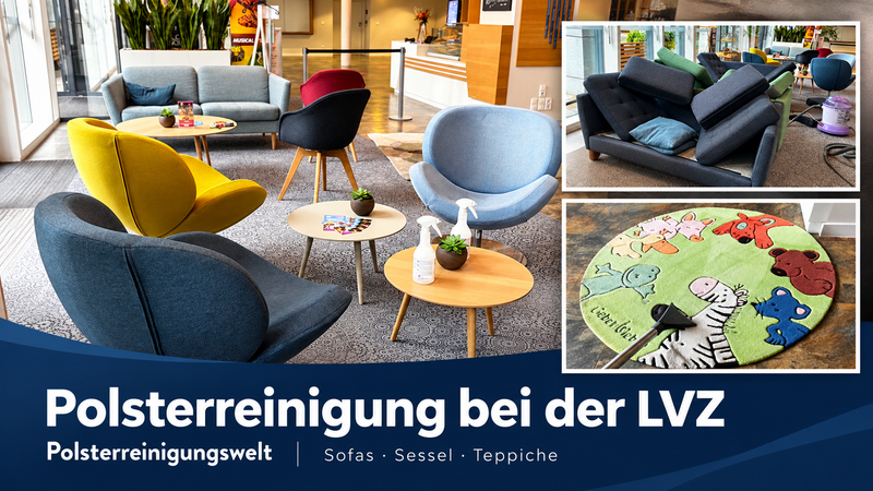 Polsterreinigung in Leipzig – frische Sofas und Sessel im Café bei der Leipziger Volkszeitung