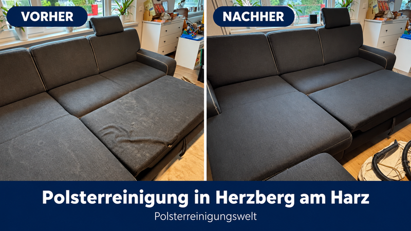 Polsterreinigung in Herzberg am Harz – gründliche Reinigung einer Wohnlandschaft
