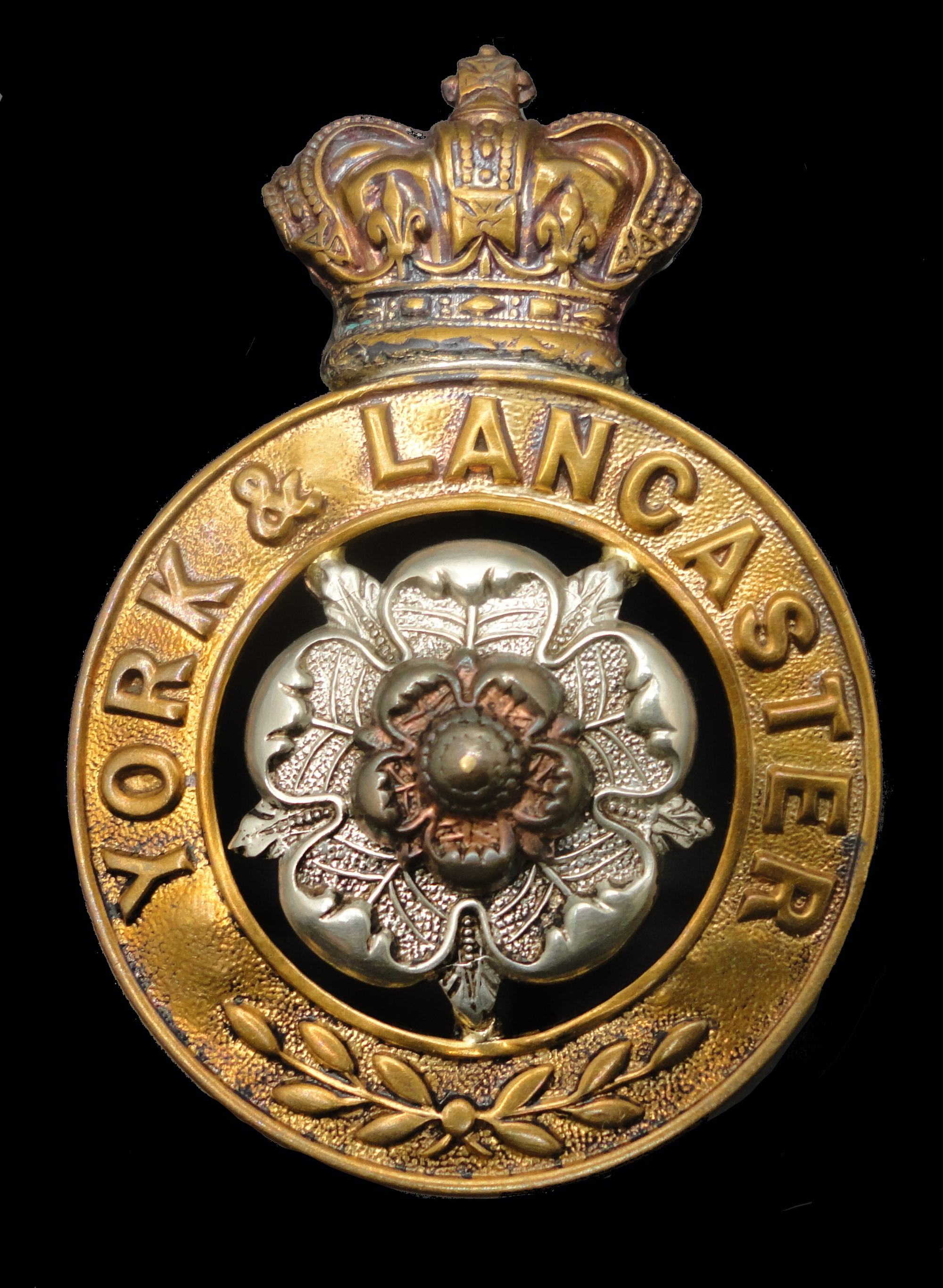 Regular Battalions Other Ranks Glengarry Badge Consisting of Backing Plate, HPC and Crown 1881 to 1901