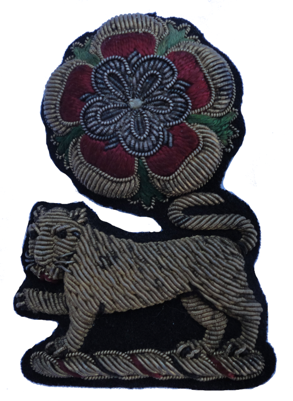 Regular Battalion Embroidered Officer's Forage Cap Badge 1881-1898