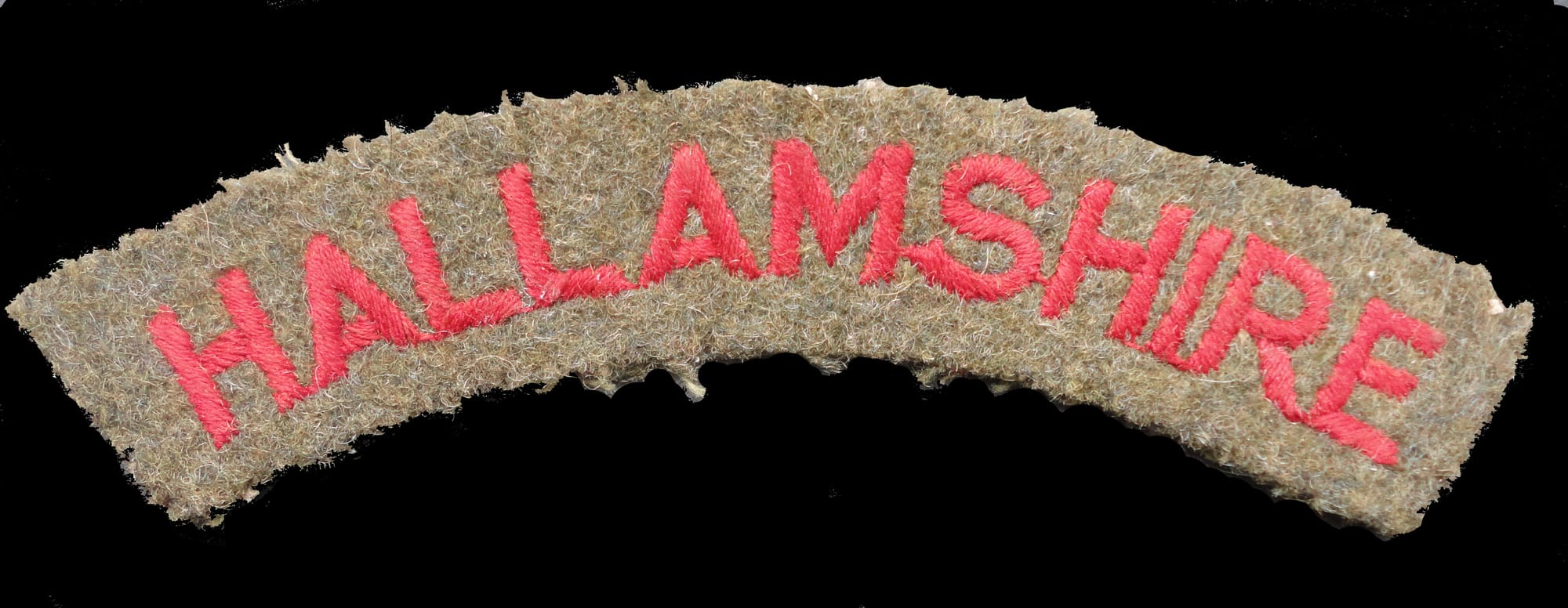 4th (Hallamshire) Battalion Cloth Shoulder Title-WW1