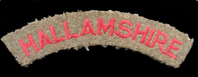 4th (Hallamshire) Battalion Cloth Shoulder Title-WW1
