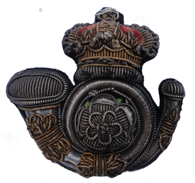 3rd West Yorks Militia Embroidered Officer's Forage Cap Badge 1853-1875