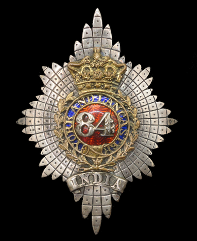 84th of Foot Officers Regency Shako Plate 1826 to 1829.