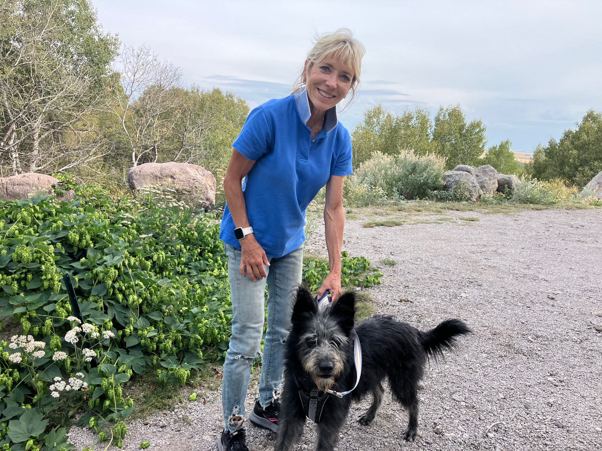 Fergus and his new mom! Yes, Fergus got adopted!