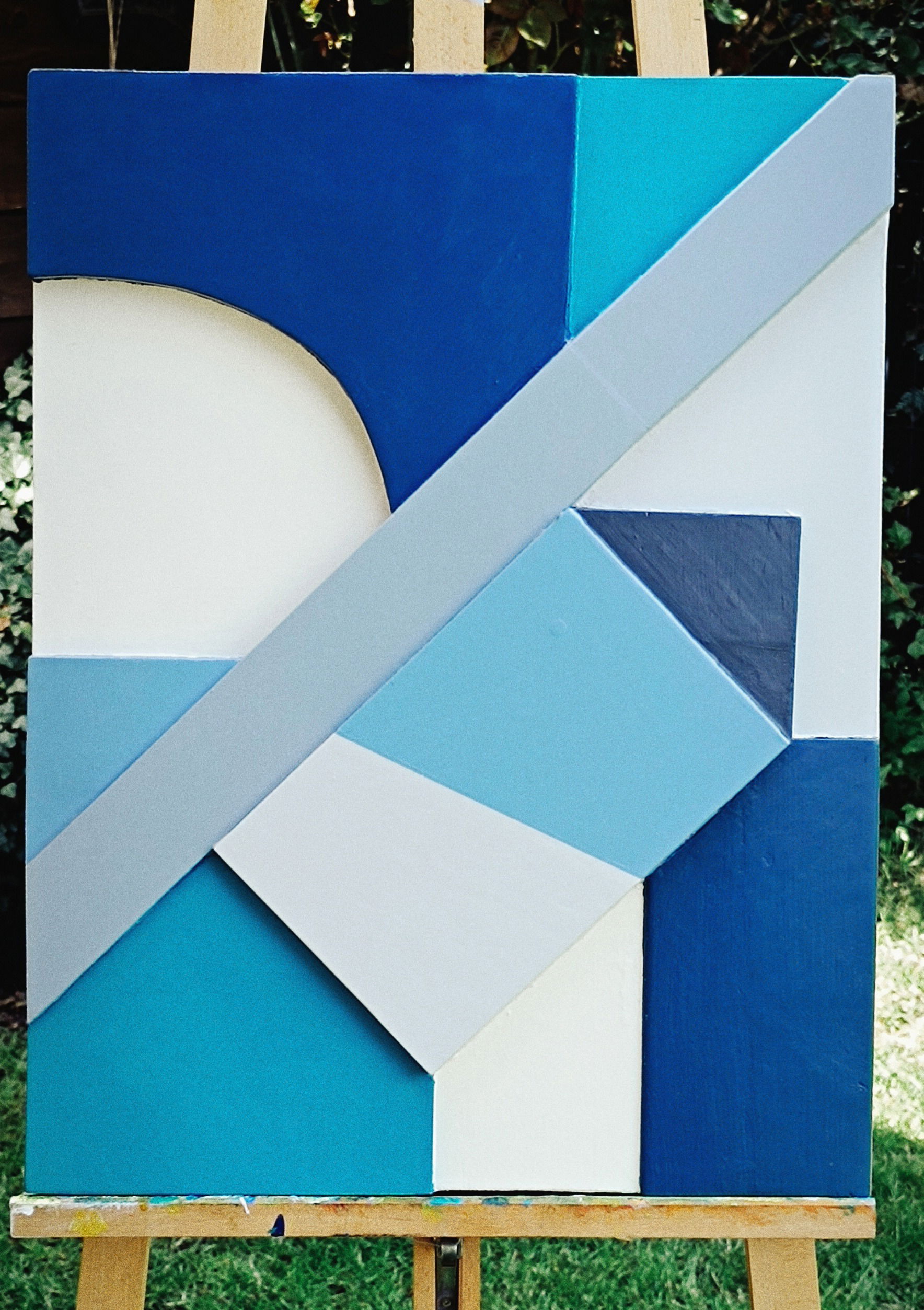 geometrische Ansichten blau