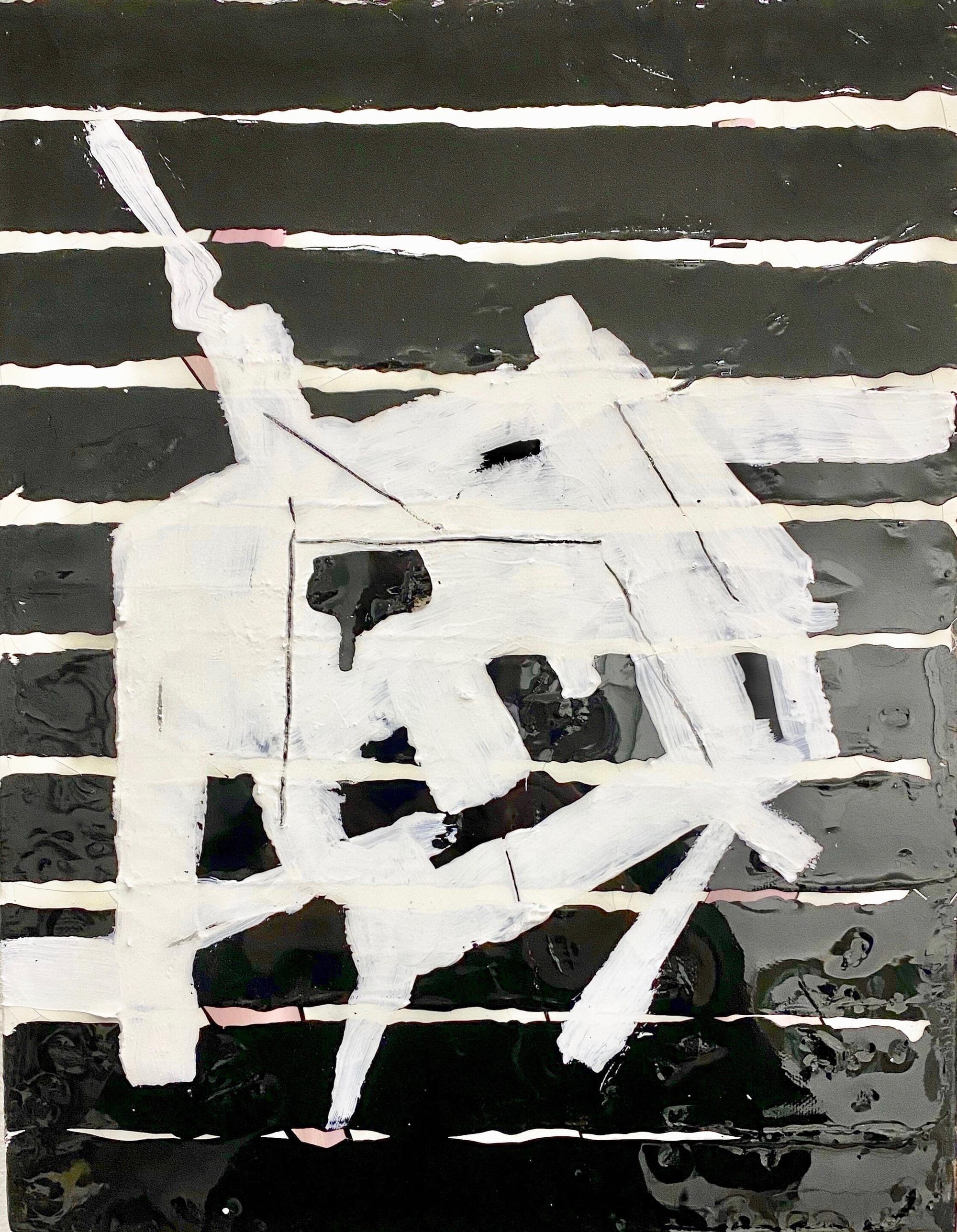 On the Border - de-constructed House 2024  30x40x3 cm
