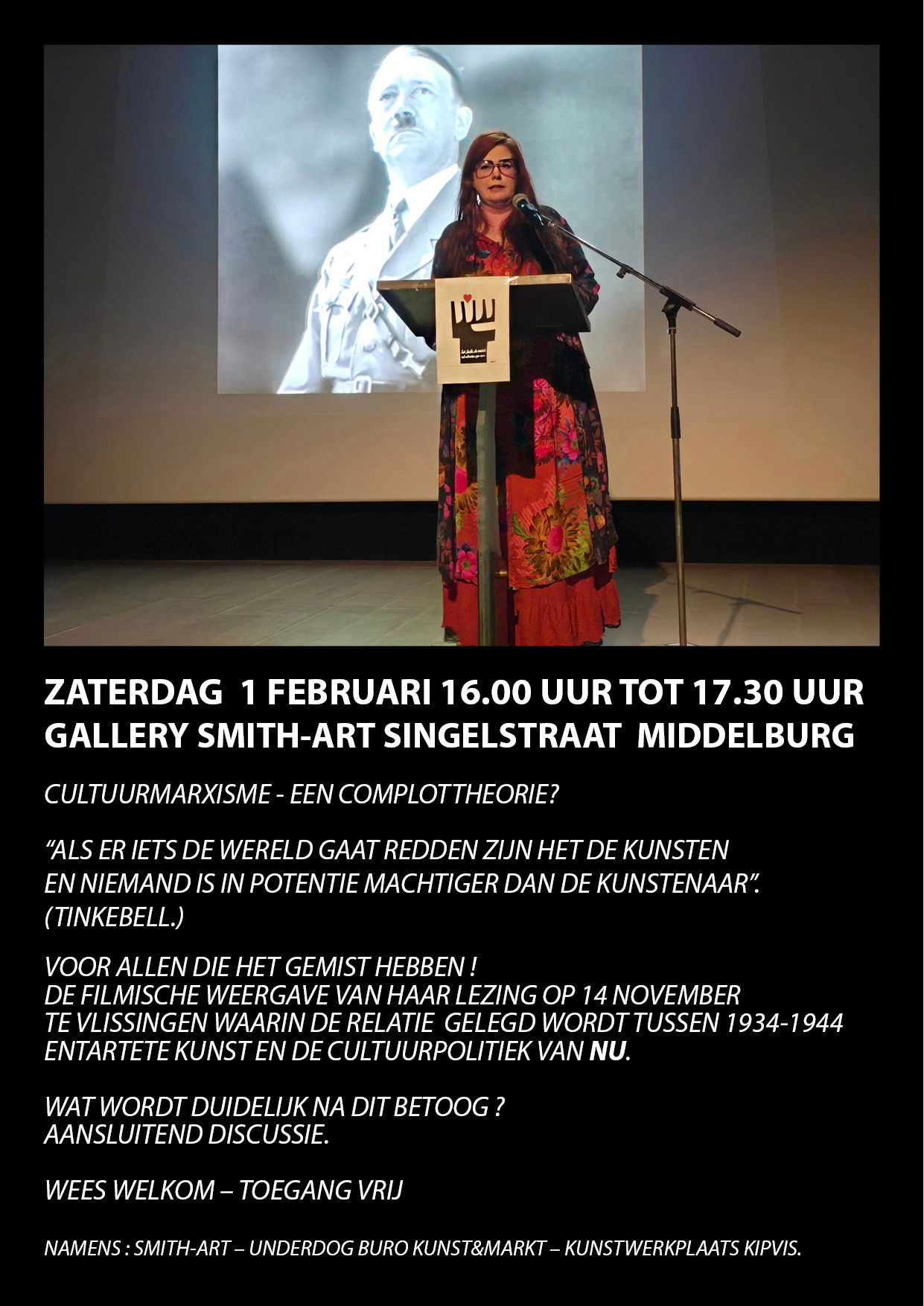 Lezing Tinkebell. In het kader van project Entartete  14nov2024/ 1febr.2025. film Jochem Weststrate