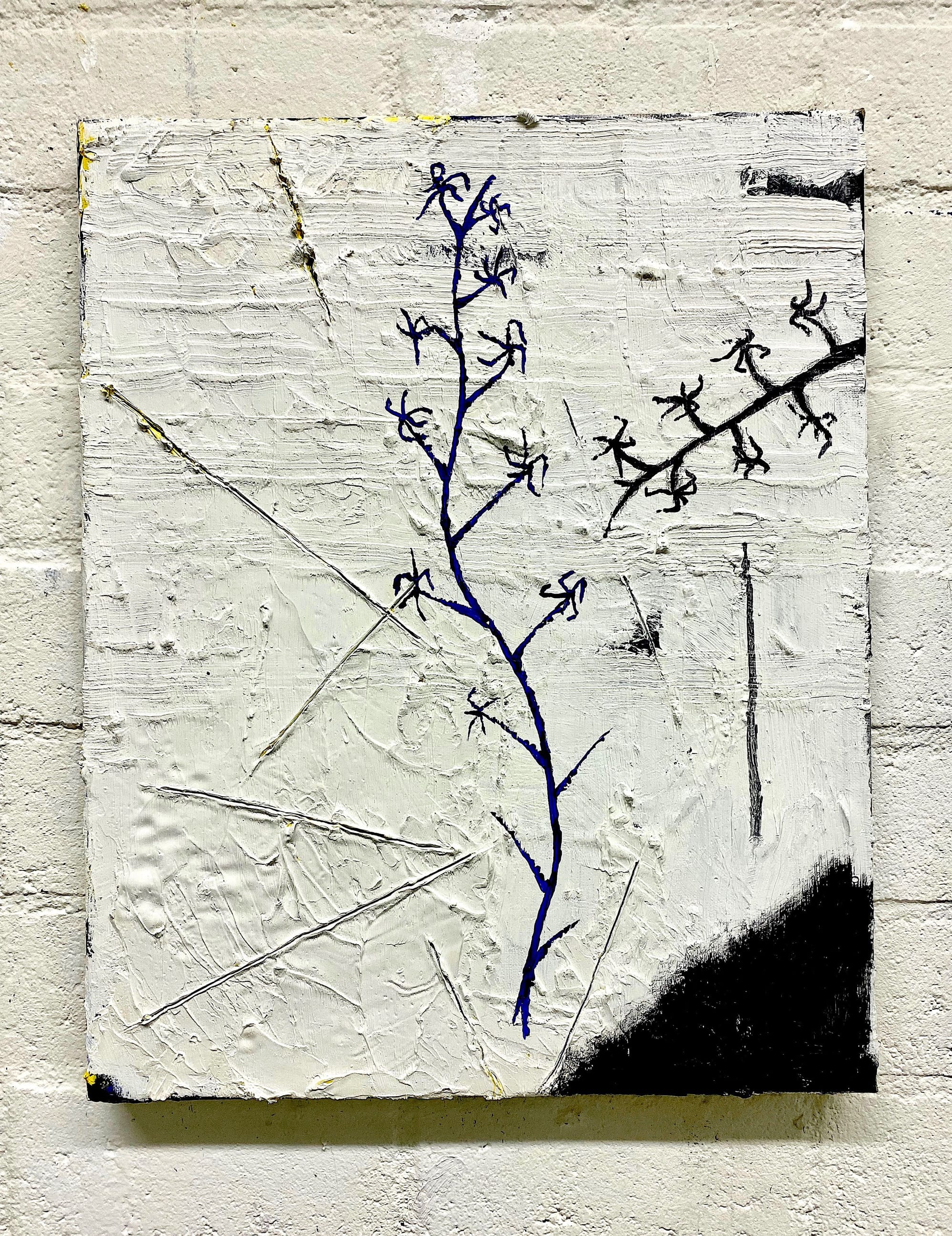 On the Border / Stolen Food   2025  olieverf op doek   40x50x3 cm