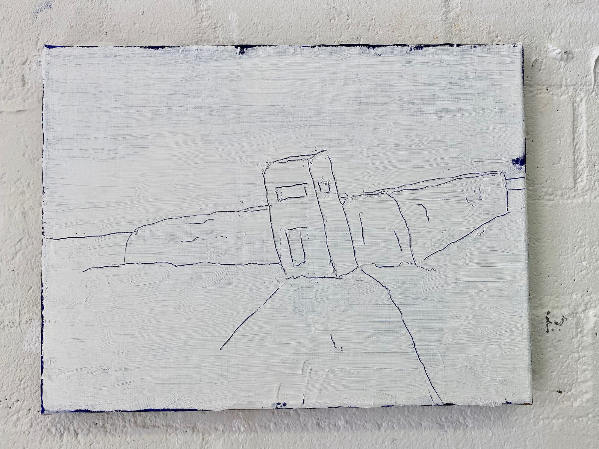 Lost History 2025  30x40x3 cm  olieverf -tekening