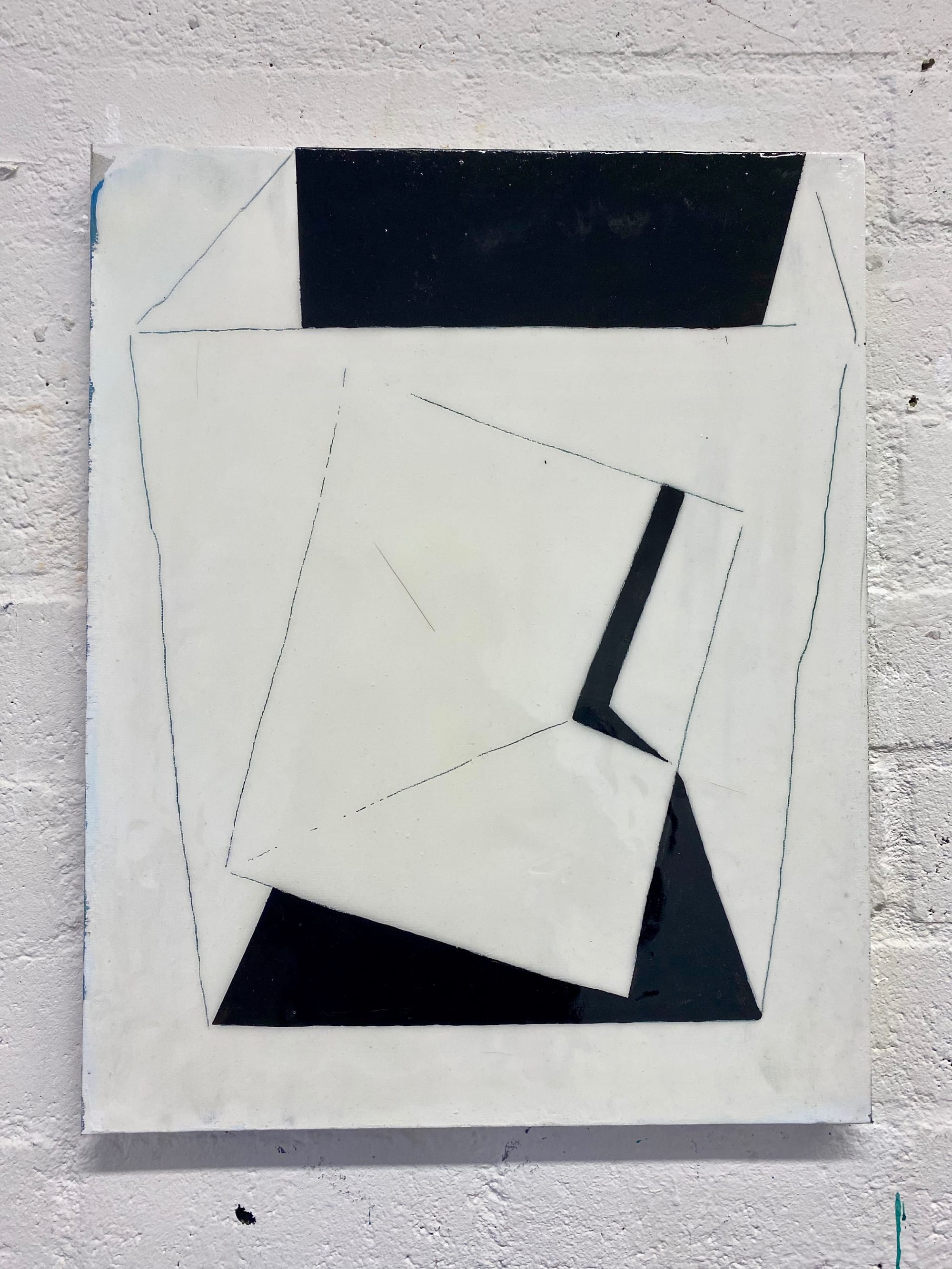 On the Border /Safe Room  2023  40x50 x3 cm  mixed media .
