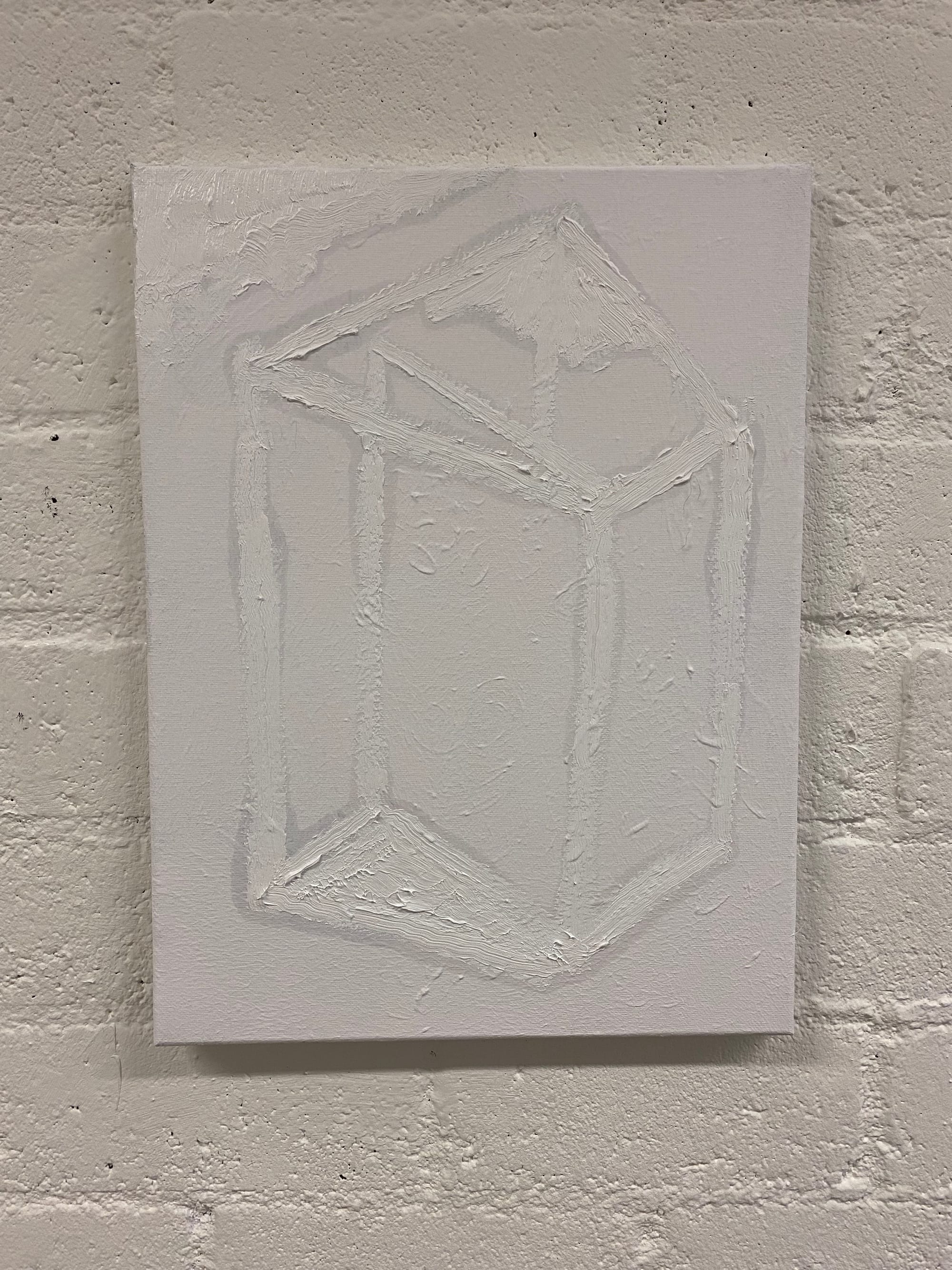 "Apparently A House" -On the Border 2026  Acryl/Olieverf canvas 30x40x2 cm