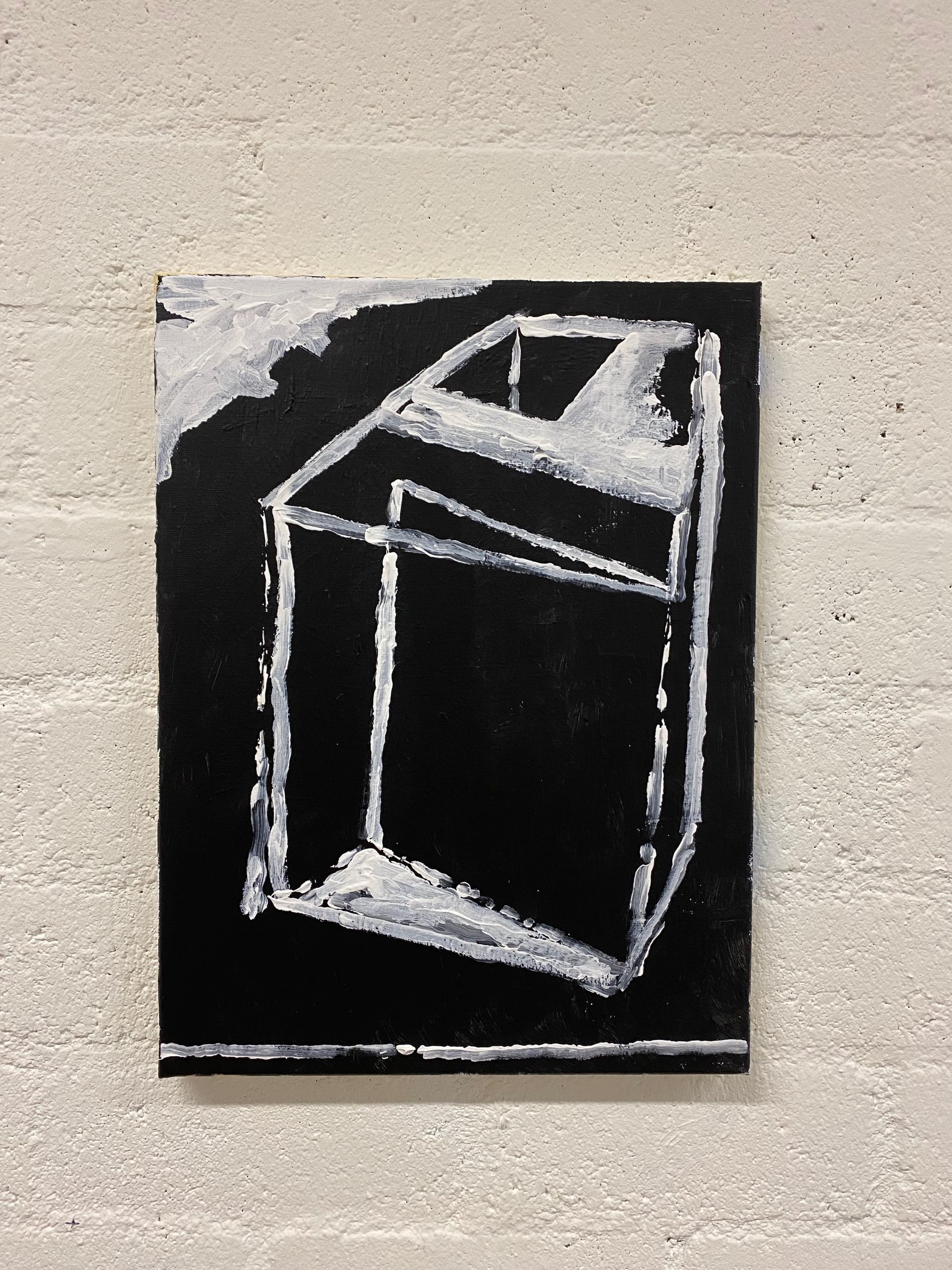 "Apparently A House" On the Border 2026  olieverf/acryl op linnen 30x40 cm