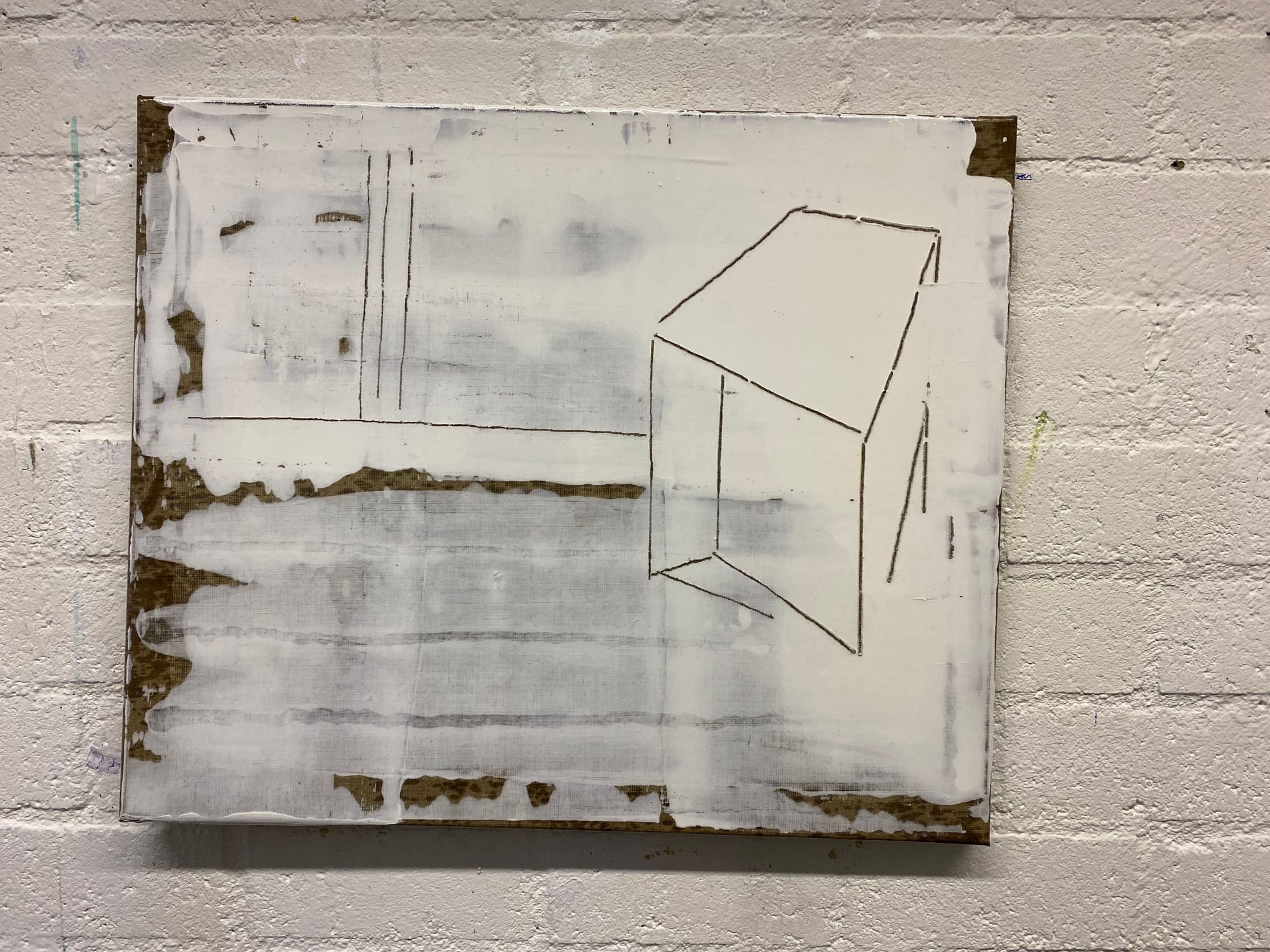 Apparently a House 2025 /2026  50x60x3 cm   mixed media