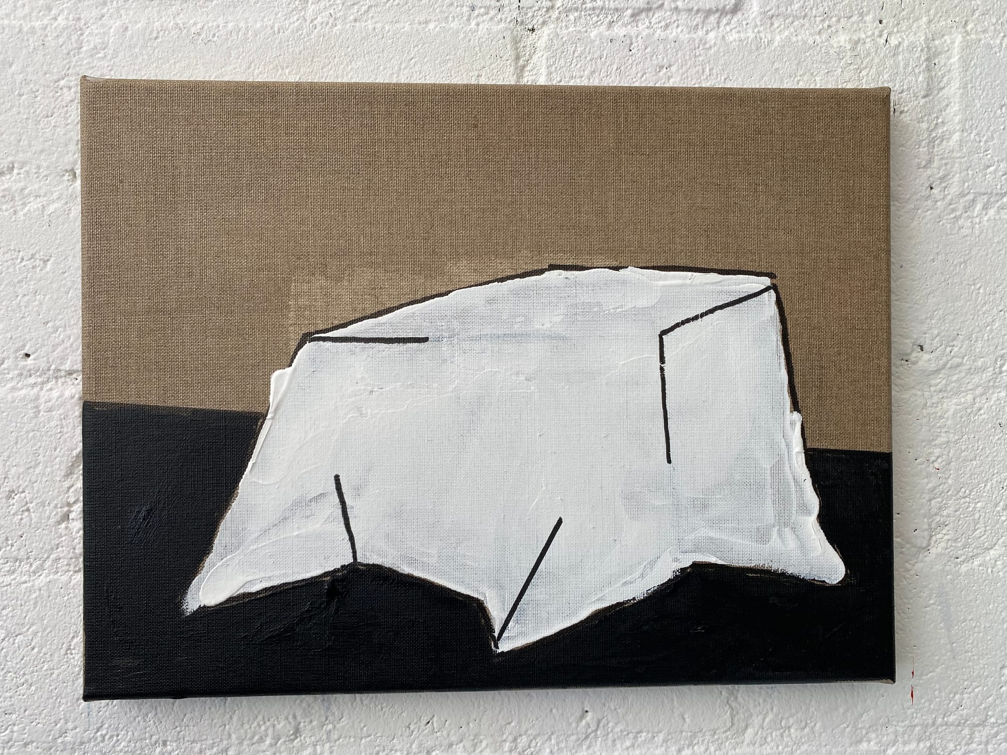On the Border -Apparently a House 2026 acryl/linnen 30x40cm