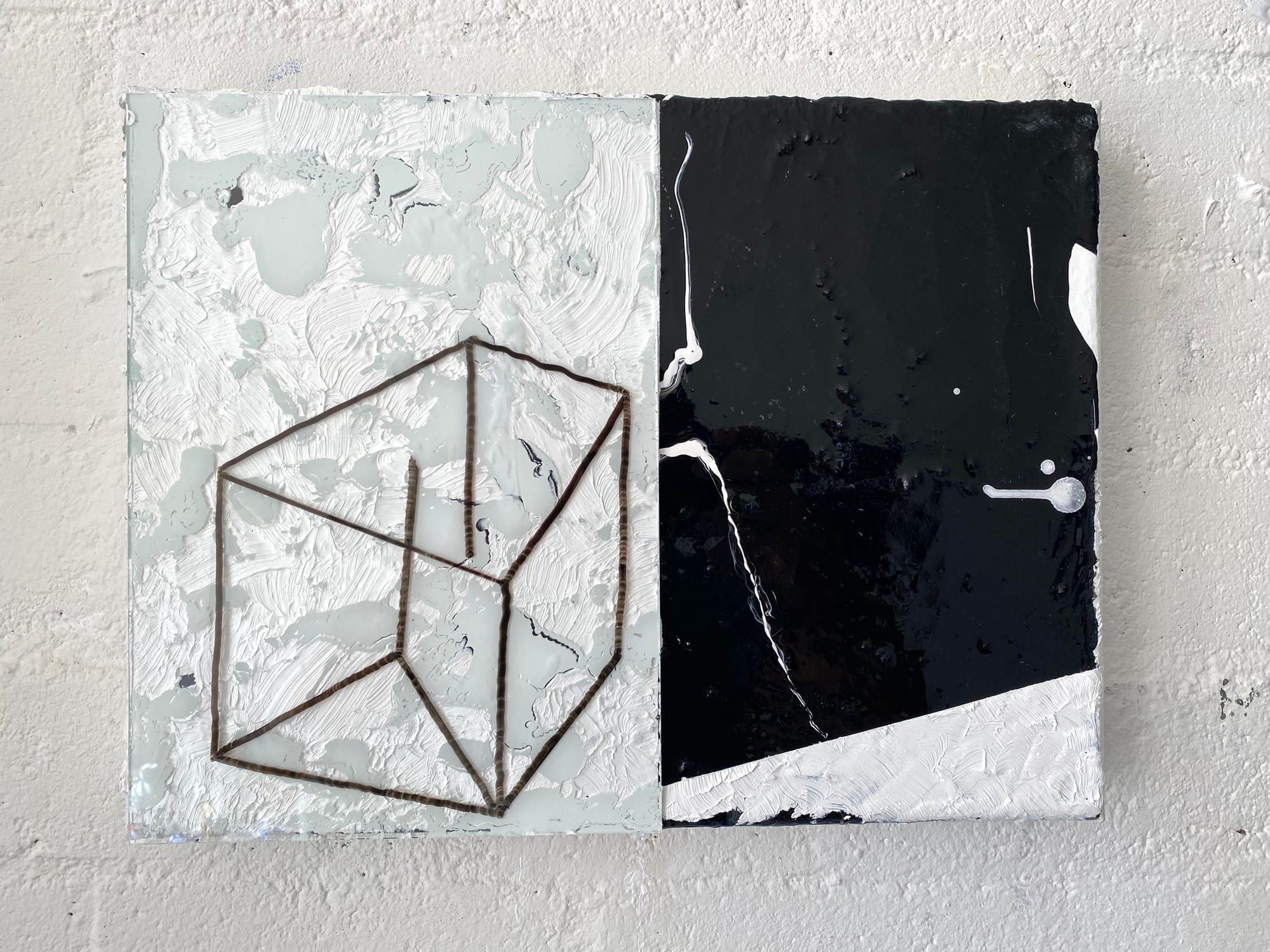 Apparently A House 2026  olieverf/acryl/glas 30x40 cm