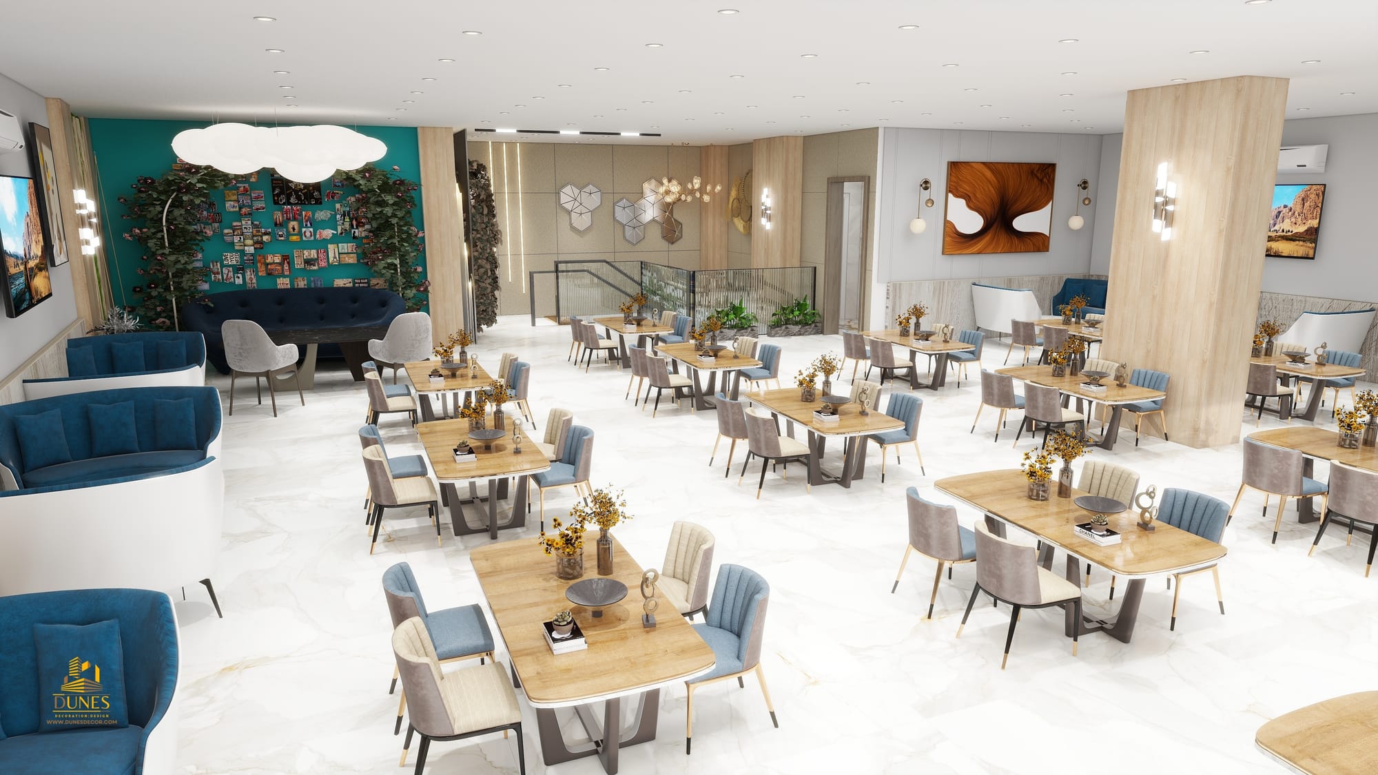 تصميم واشرف اعمال مطعم فيفيان في منطقه اربد