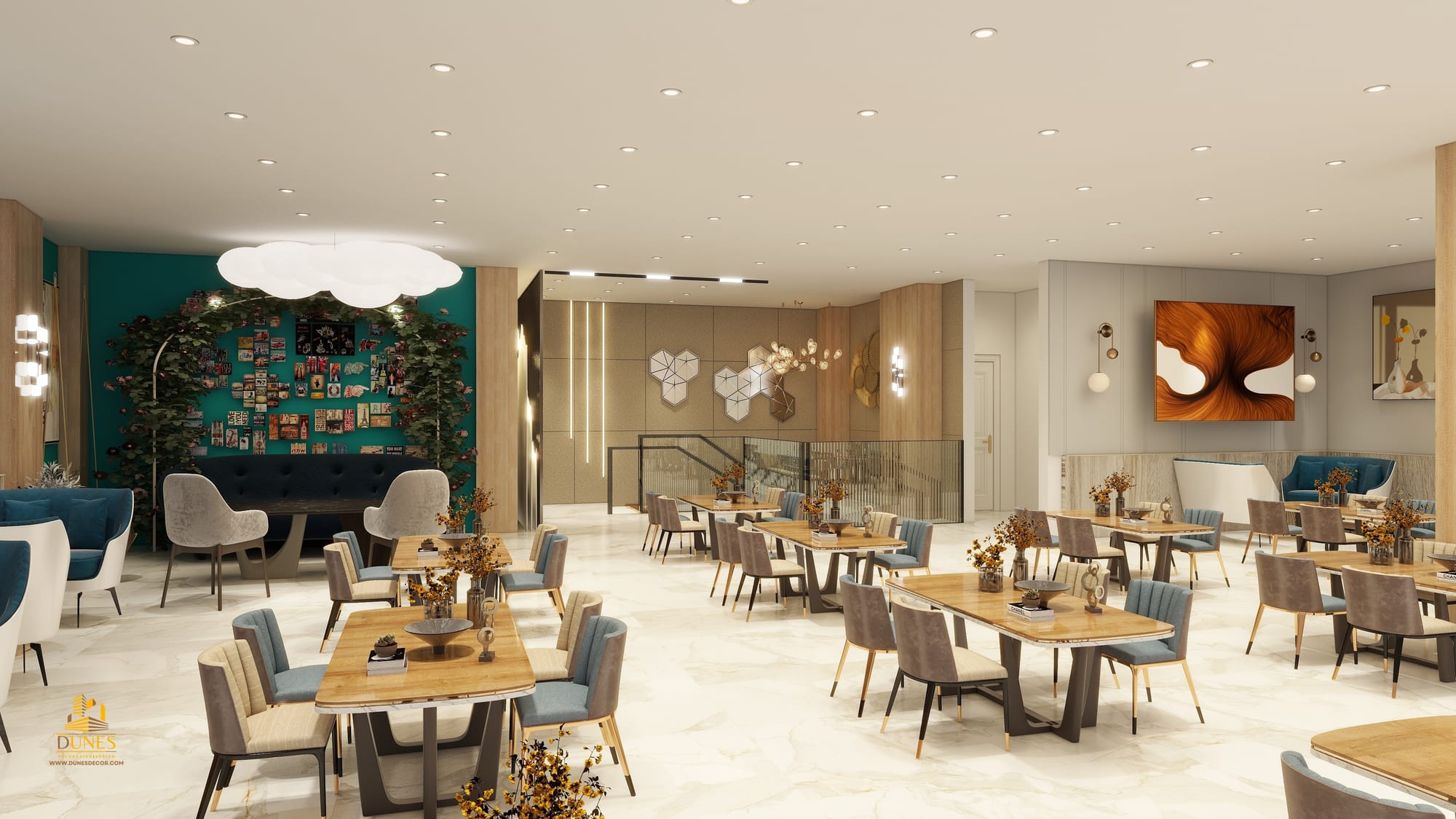 تصميم واشرف اعمال مطعم فيفيان في منطقه اربد