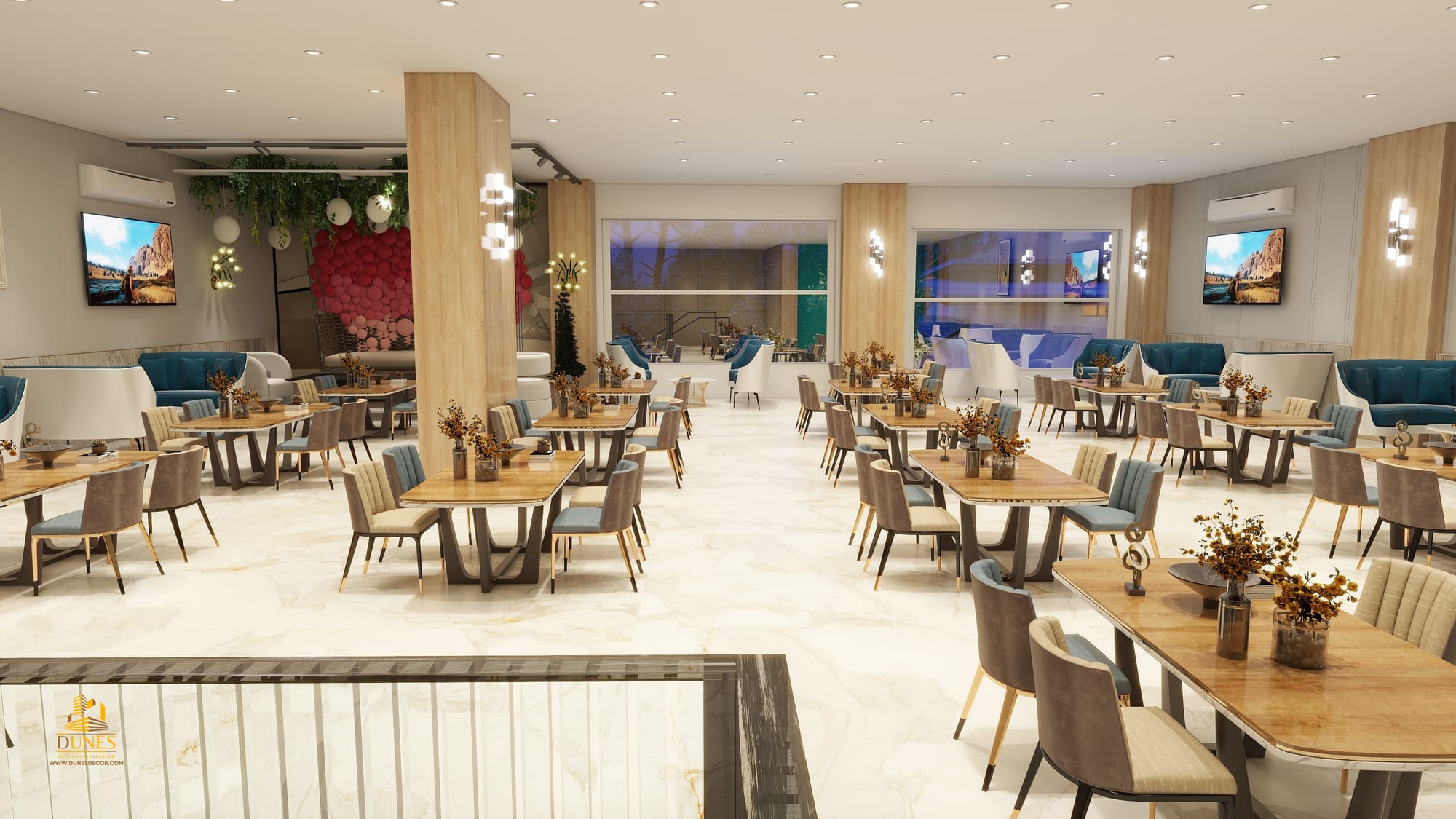 تصميم واشرف اعمال مطعم فيفيان في منطقه اربد