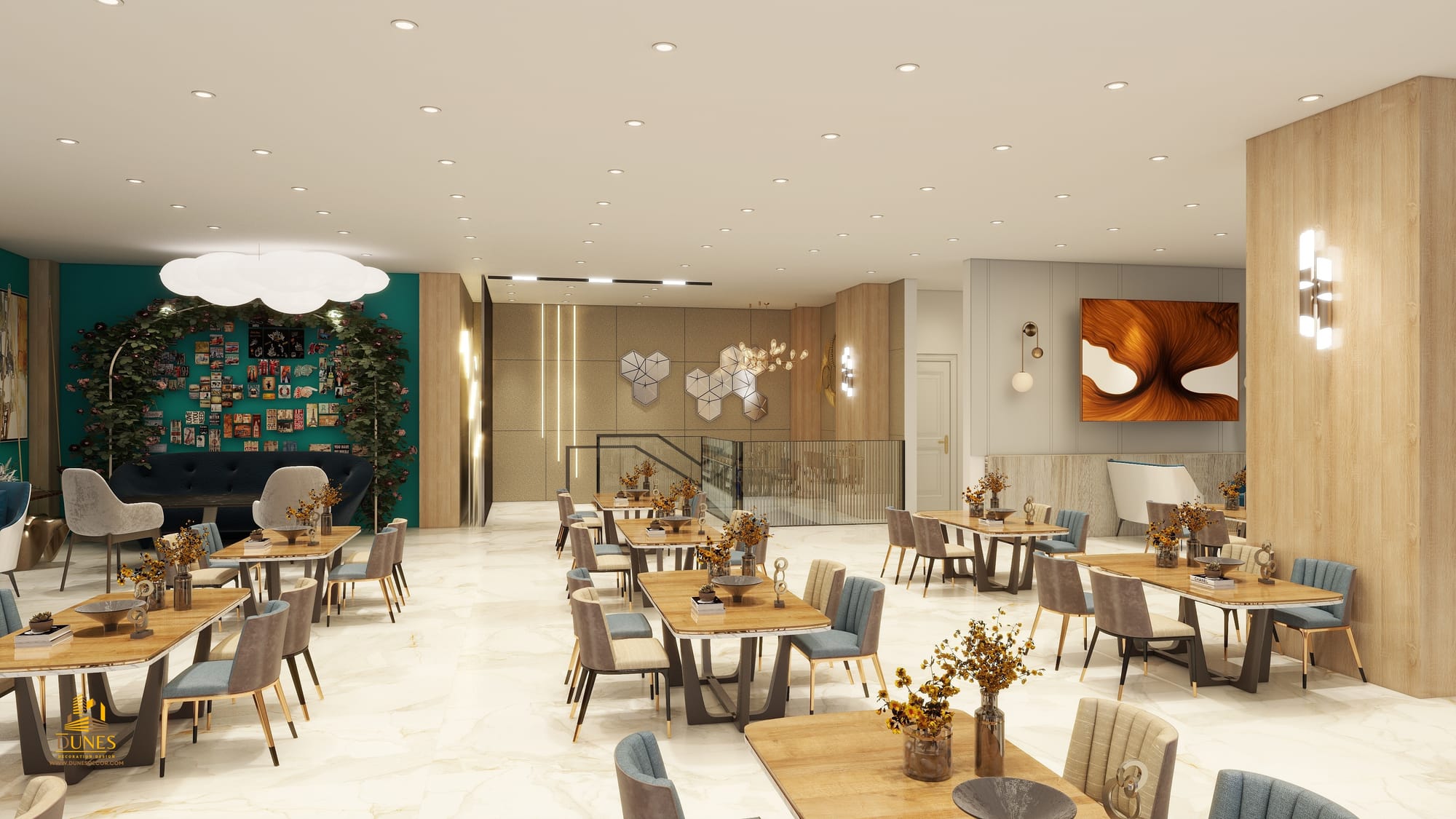 تصميم واشرف اعمال مطعم فيفيان في منطقه اربد