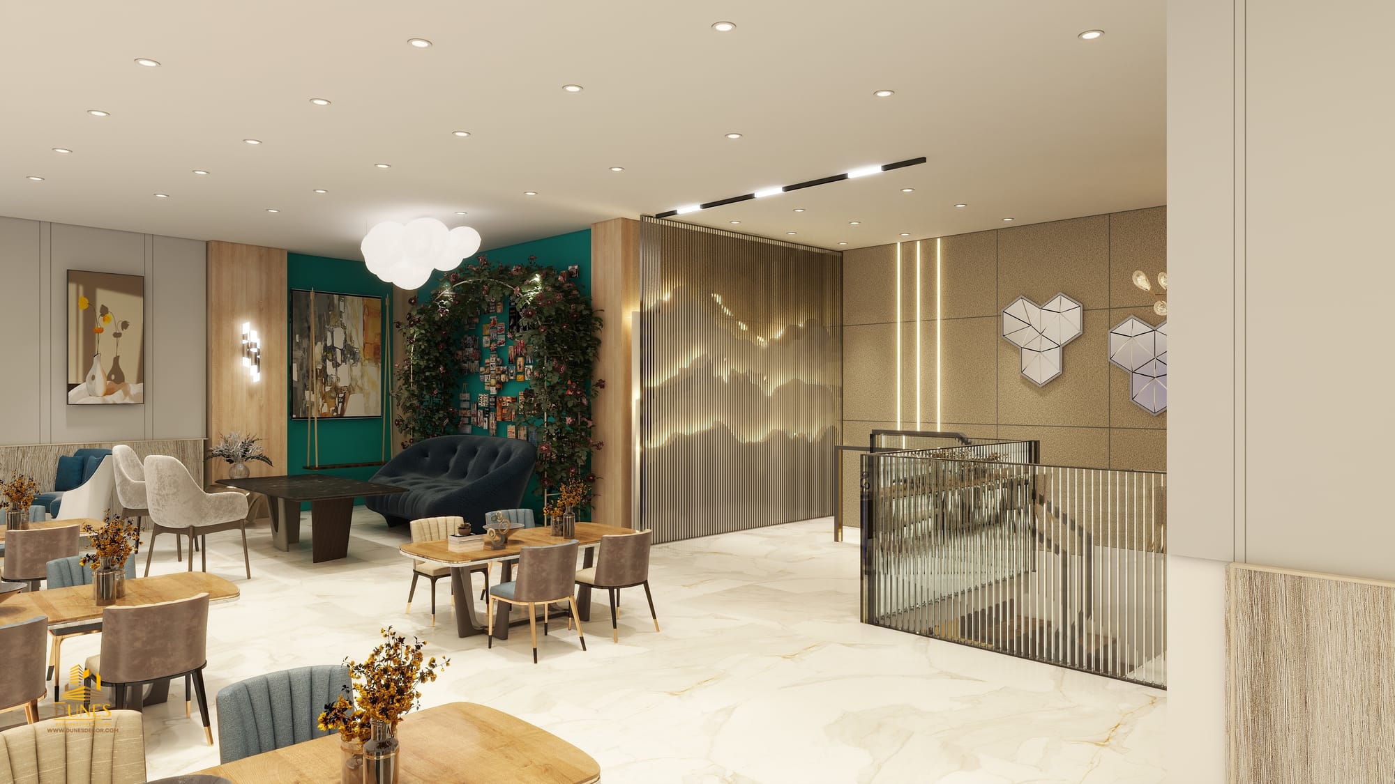 تصميم واشرف اعمال مطعم فيفيان في منطقه اربد