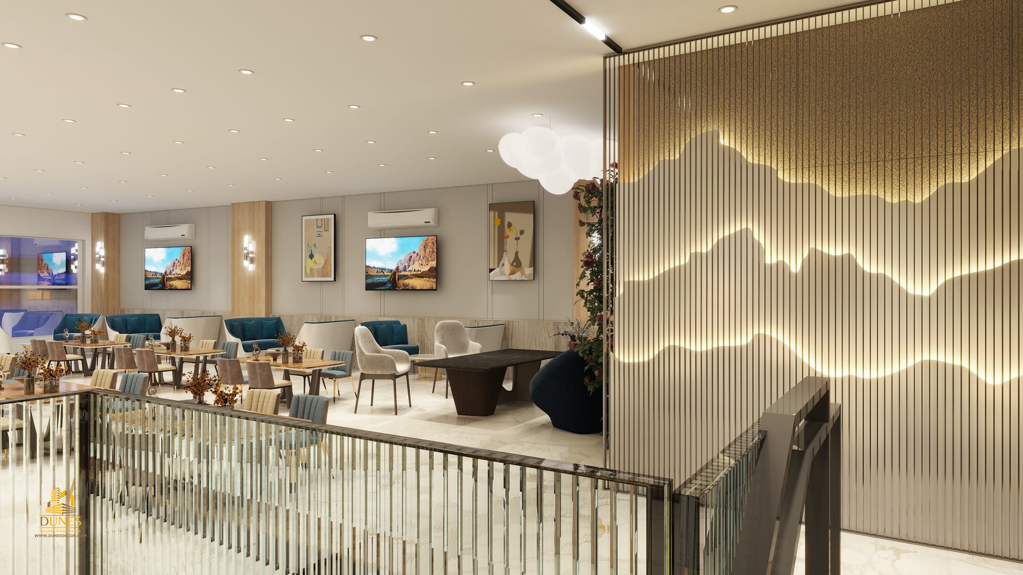 تصميم واشرف اعمال مطعم فيفيان في منطقه اربد