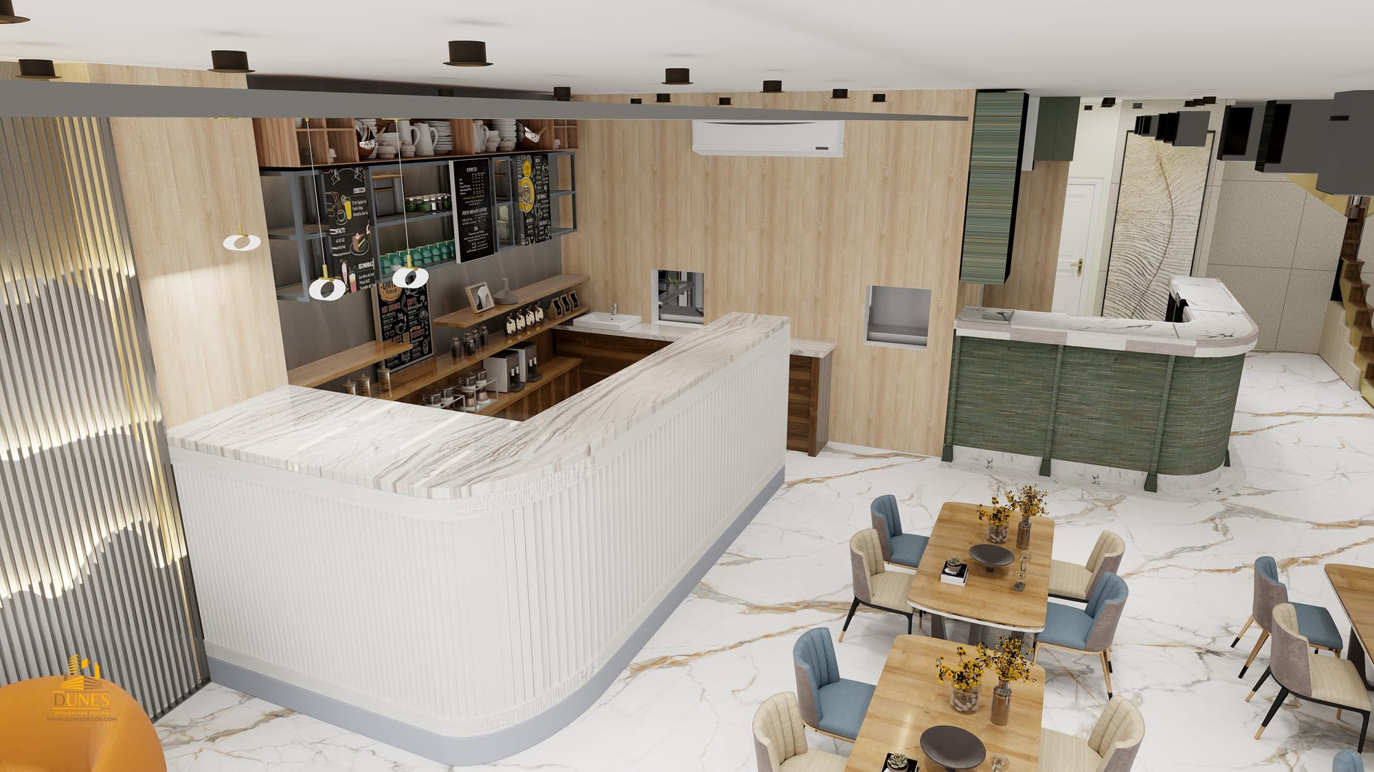 تصميم واشرف اعمال مطعم فيفيان في منطقه اربد