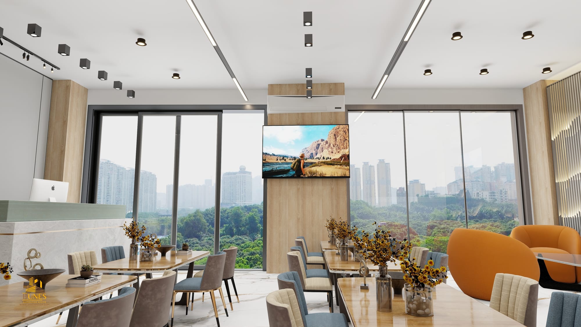 تصميم واشرف اعمال مطعم فيفيان في منطقه اربد