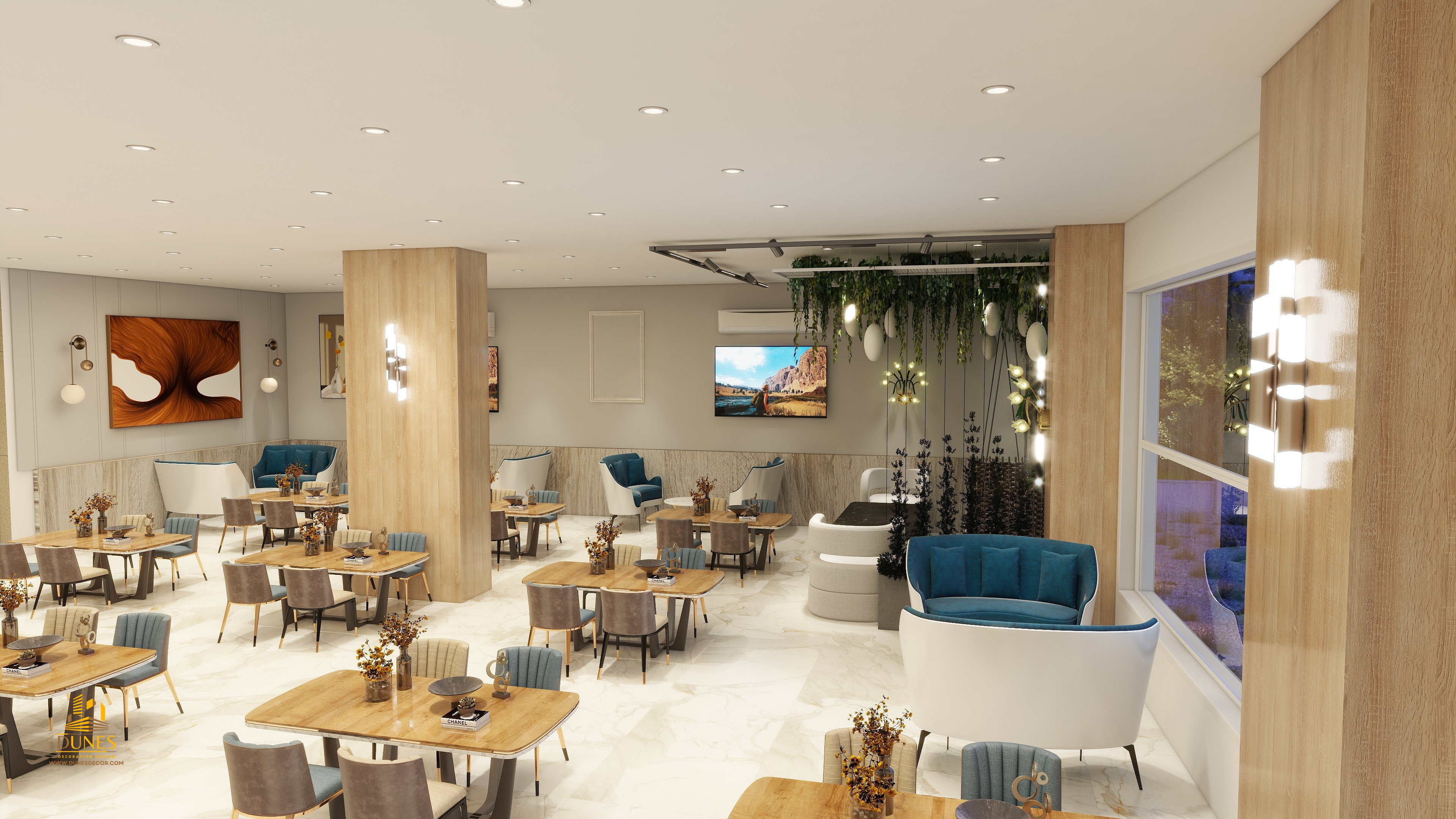 Design and supervision of Vivian Restaurant in Irbid