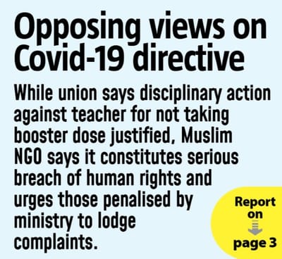 504) OPPOSING VIEWS ON COVID-19 DIRECTIVE - THE SUN - 31/07/2024