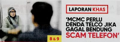 897) 'MCMC PERLU DENDA TELCO JIKA GAGAL BENDUNG SCAM TELEFON' - SINAR HARIAN - 27/10/2025