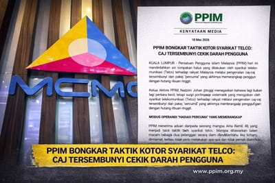 1079) PPIM BONGKAR TAKTIK KOTOR SYARIKAT TELCO: CAJ TERSEMBUNYI CEKIK DARAH PENGGUNA - KENYATAAN MEDIA PPIM - 18/03/2026