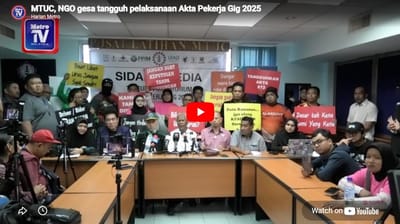 1107) MTUC, NGO GESA TANGGUH PELAKSANAAN AKTA PEKERJA GIG 2025 - HARIAN METRO - 30/03/2026