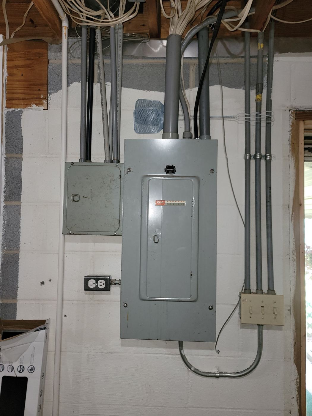 New electrical panel and subpanel installed by Stickler’s Electrical Service, electrician serving Conover, NC